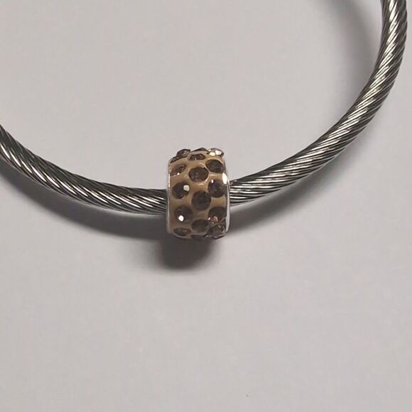 Brown Rhinestones Charm for Pandora Style Bracelet - Picture 3 of 4